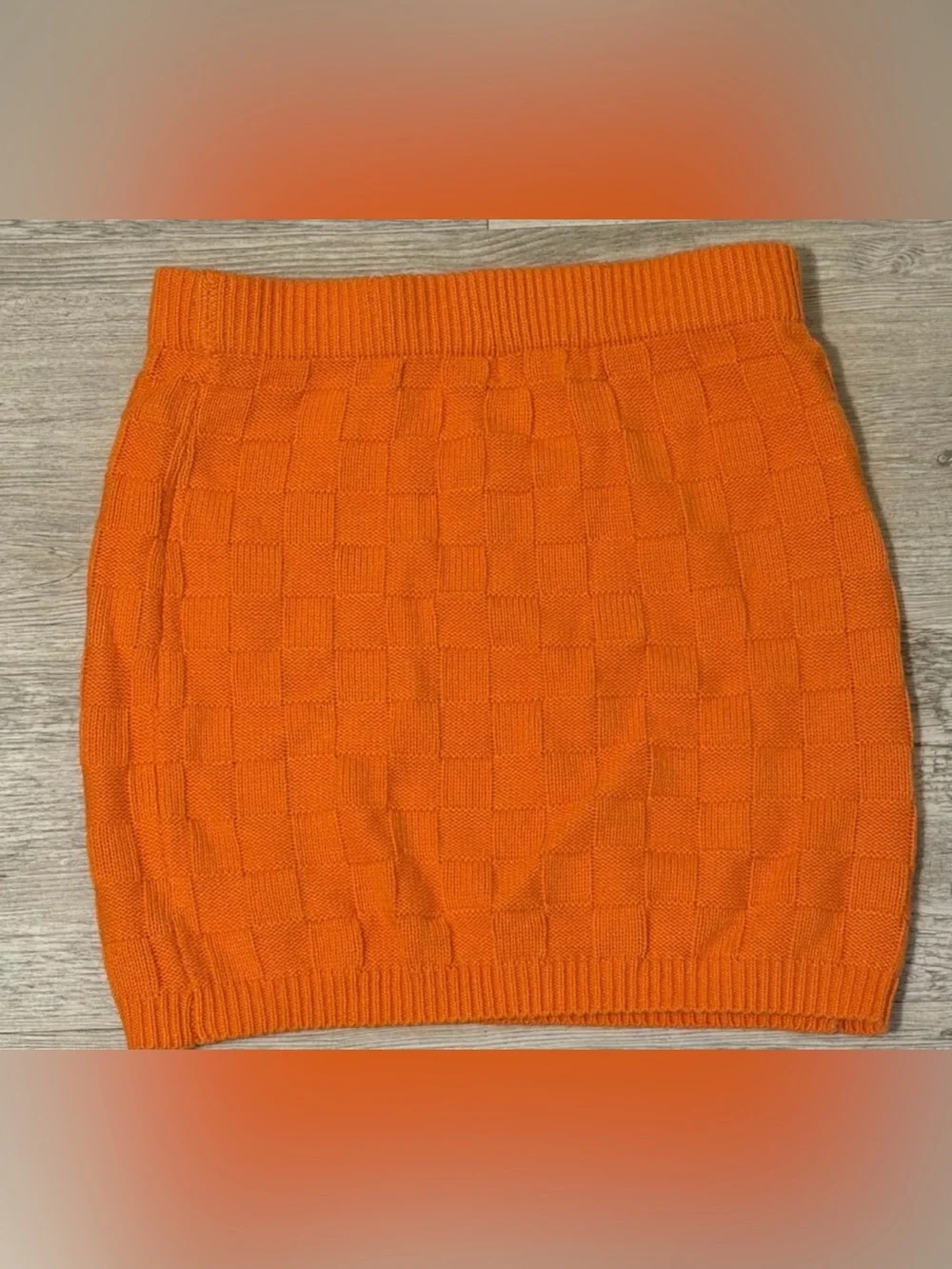 Luige Italy Orange Knit Matching Set | Size M